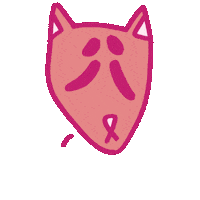 Aloverra dog what sad pink Sticker