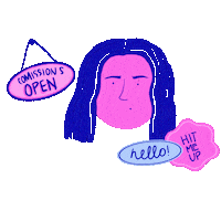 Hit Me Up Girl Sticker