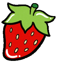 Fruit Strawberry Sticker by Natalie Michelle Watson