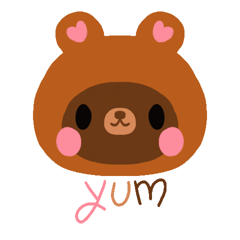 Bear Eating Sticker
