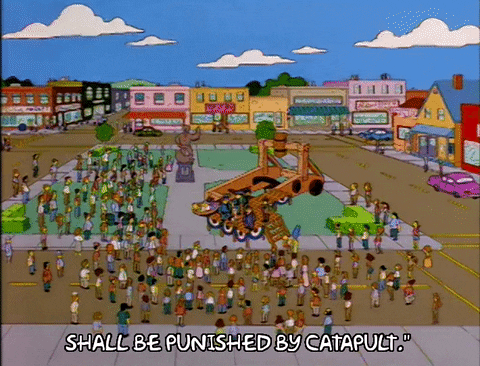catapult the simpsons GIF