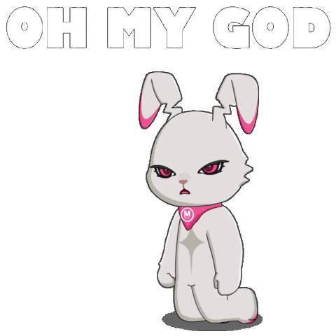 Bunny Omg Sticker by Fluffey