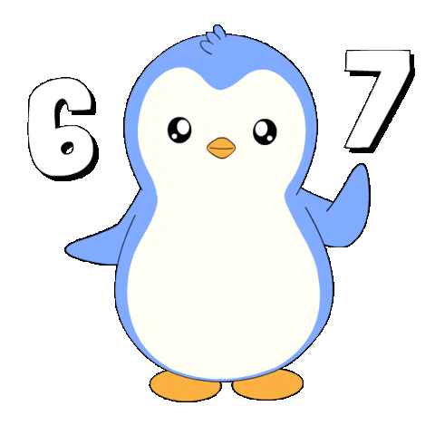 6 7 Penguin Sticker by Pudgy Penguins