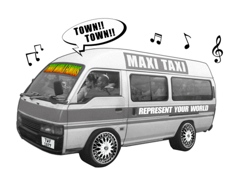 3rdworldfamous giphyupload truck bus van Sticker