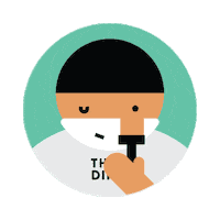 man shaving Sticker by Think Dirty