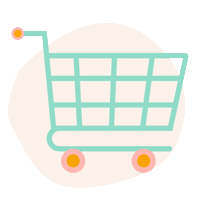 Groceries Cart Sticker by Mama's Meisje