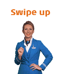 Swipe Up Royal Dutch Airlines Sticker by KLM