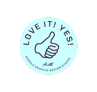 Love It Yes Sticker by Huddle Design Studio