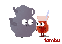 Tea Hug Sticker by Tambu Klavye