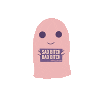 raykelley sad halloween ghost spooky Sticker