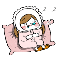 Sleepy Girl Sticker
