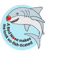 Red Nose Day Shark Sticker by Red Nose Australia