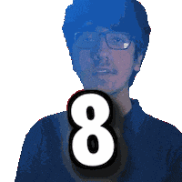 Number Eight Sticker