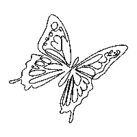 Preto E Branco Butterfly Sticker
