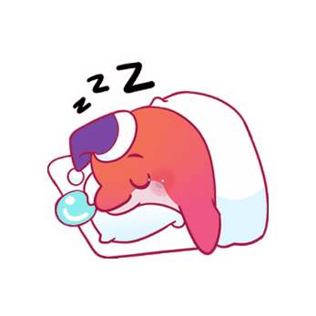 Sleepy Sticker by Dolfin app