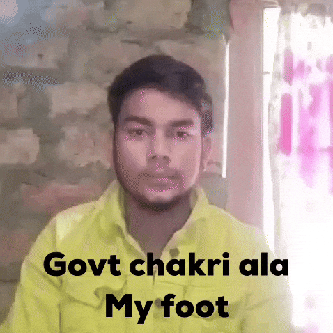 Lingeson govt chakri ala my foot GIF