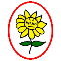 Angry Flower Sticker by No Fun®