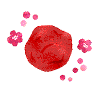 Pink Flower Sticker by Calbee_jp