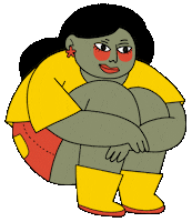 Sit Down Girl Sticker