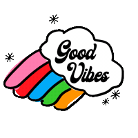 PaulinaRamosG love rainbow good vibes Sticker