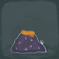 p_o_po smoke volcano popo surrealist GIF