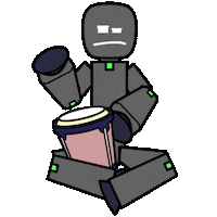 Sad Playing Music Sticker by Stikbot