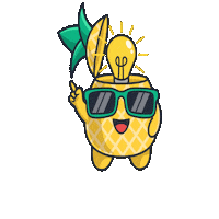five_pineapples happy excited idea wisdom Sticker