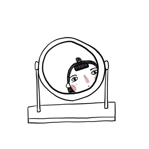 manard girl hello illustration hi Sticker