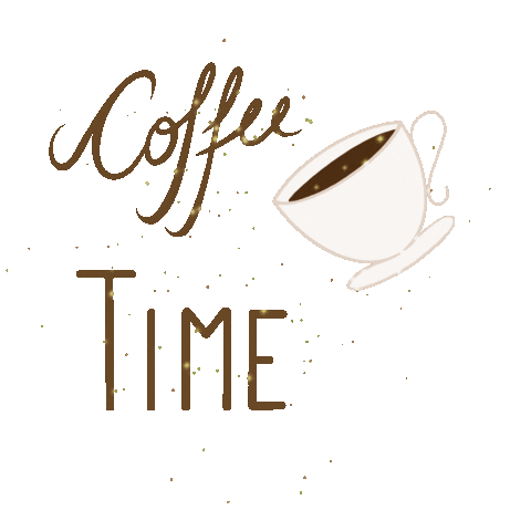 baey_ilus hot coffee time morning Sticker