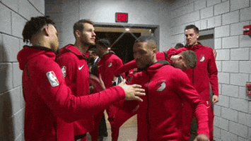 high five portland trail blazers GIF by NBA