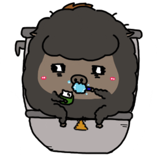 Toilet GIF by 花的手繪日記