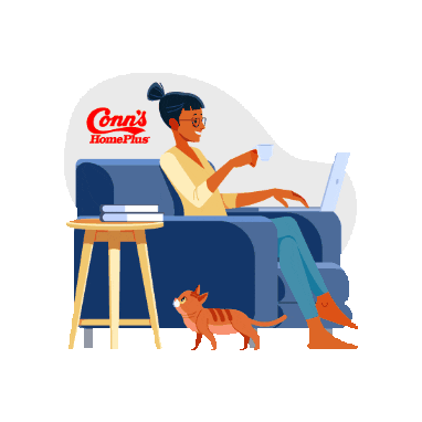 Cat Working Sticker by Conn's HomePlus