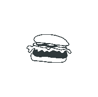 soia_strandooginal food burger hamburger utrecht Sticker