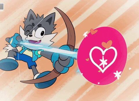 Cat-fox giphygifmaker giphyattribution love cartoon GIF