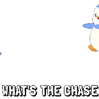 Chasing Whats Going On Sticker by Pudgy Penguins