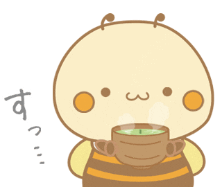 Tea Bee Sticker by てくのハウス｜てくマル＆マキびぃ