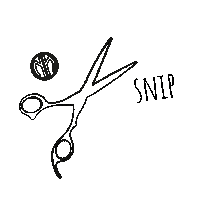 Wig Scissors Sticker by Dini Wigs