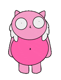 whitaswhit dance cat cartoon pink Sticker