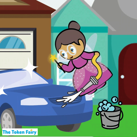 The Token Fairy Washes her Car