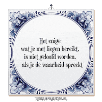 Wijsheid Spreuk Sticker by Tegelspreuken.nl