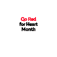 Go Red Sticker by British Heart Foundation