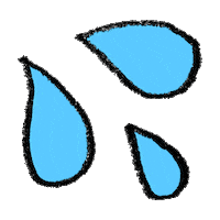 emoji drops of water Sticker by Adam J. Kurtz