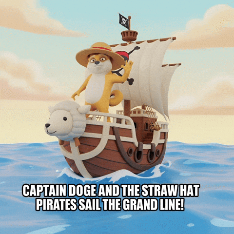 Waving One Piece GIF by Doge Pound