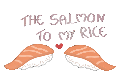 heyhoneycreative sushi salmon Sticker