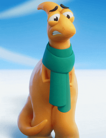 Goosebumps Freezing GIF by Claynosaurz