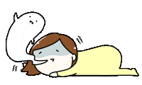 shimatune122 kawaii tired かわいい 手書き Sticker