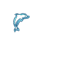 hautestockco summer neon swim dolphin Sticker