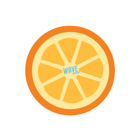 wavesodas giphyupload wave orange spin Sticker