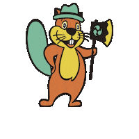 Tanakashoten2020 beaver ビーバー manpei まんぺい Sticker