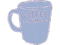 tessterpos pink coffee excited blue Sticker